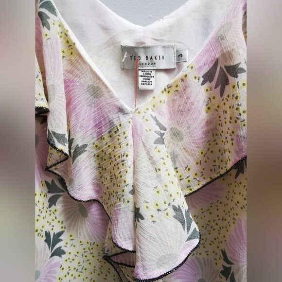 Ted Baker Shaunia floralprint woven camisole Size 3 canada size 8 Great conditi - Picture 8 of 16